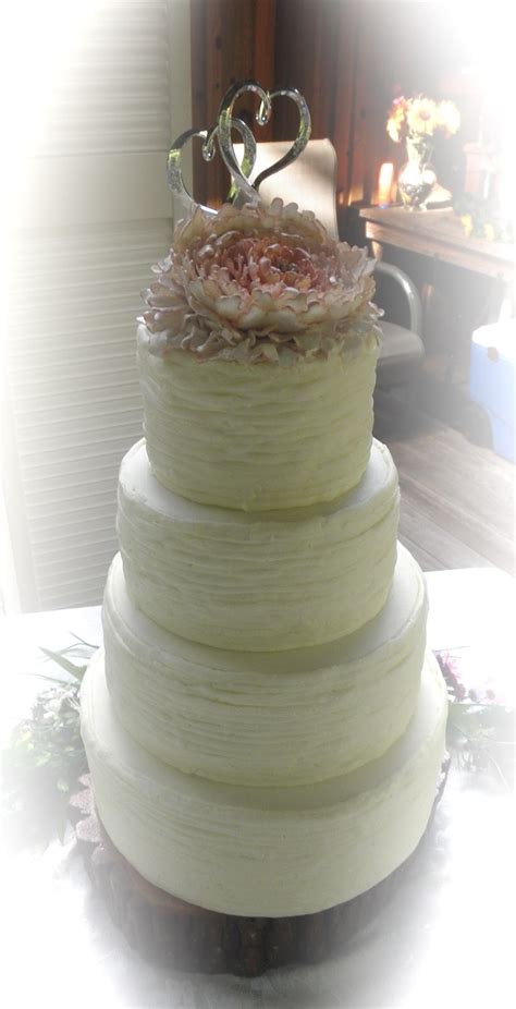Sweet Ts Cake Design Shabby Chic Peony Rustic Wedding Cake