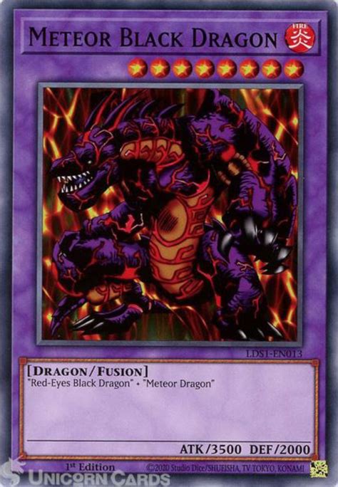 Lds1 En013 Meteor Black Dragon Common 1st Edition Mint Yugioh Card