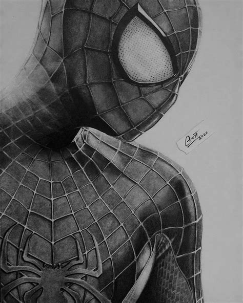 Spider Man Drawing Pencil Sketch Colorful Realistic Art Images