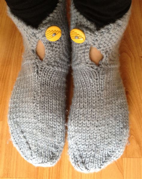 Simple Knitted Slipper Pattern Mikes Naturaleza