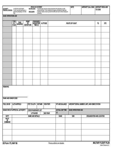 Dd 175 1986 2024 Form Fill Out And Sign Printable Pdf Template Signnow