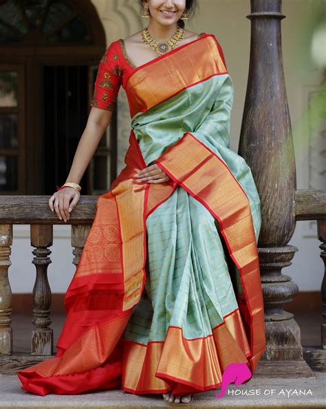 Clothing Red Colour Kanchipuram Soft Lichi Silk Saree Bold And Beautiful Saree With Weaving Silk