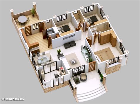 Three Bedroom Bungalow House Design Pinoy Eplans