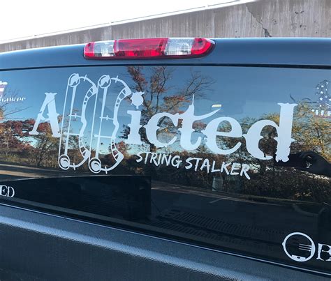 30 Wide Truck String Stalker Bow Hunting Addicted Decal