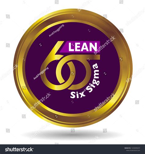 Lean Six Sigma Icon Gold Business Stock Vector Royalty Free