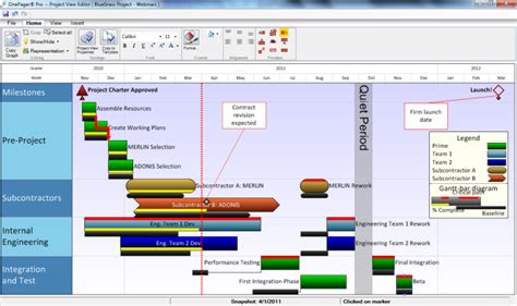 Microsoft Project 2010 Timeline View