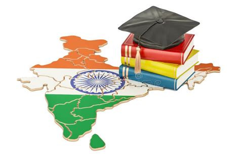 Education In India Concept 3d Rendering Stock Illustration