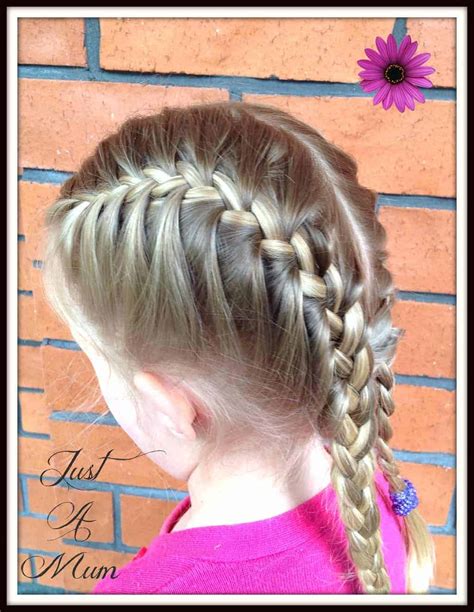 Secure the braid with an elastic band and decorate the whole look with a bandana tied on the top. French Braid Tutorial - Just a Mum Hairstyles - Just a Mum