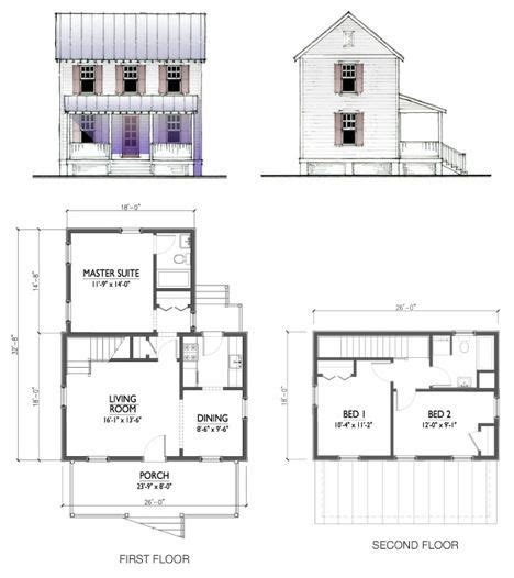 Two Story House Plans With Lofts And An Open Floor Plan For The First Level