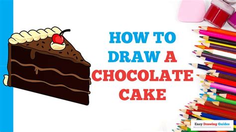 How To Draw A Chocolate Cake Really Easy Drawing Tutorial In 2021