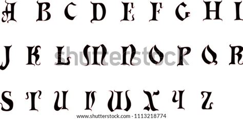 Retro Font Victorian Font Gothic Alphabet Stock Vector Royalty Free