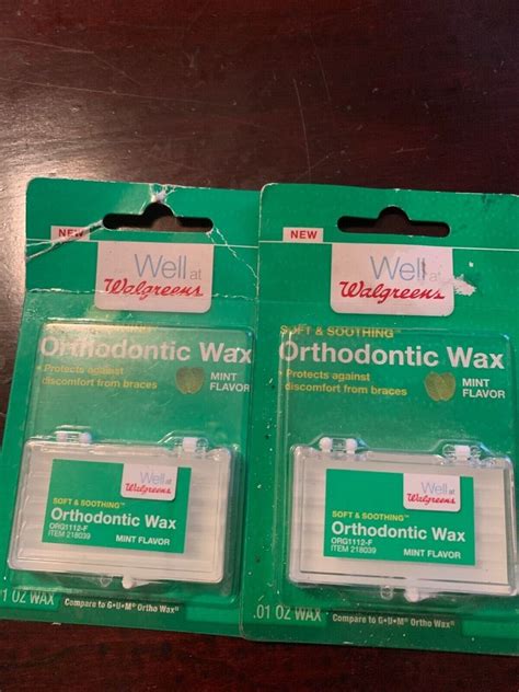 WALGREENS orthodontic wax mint flavor LOT of 2 | eBay