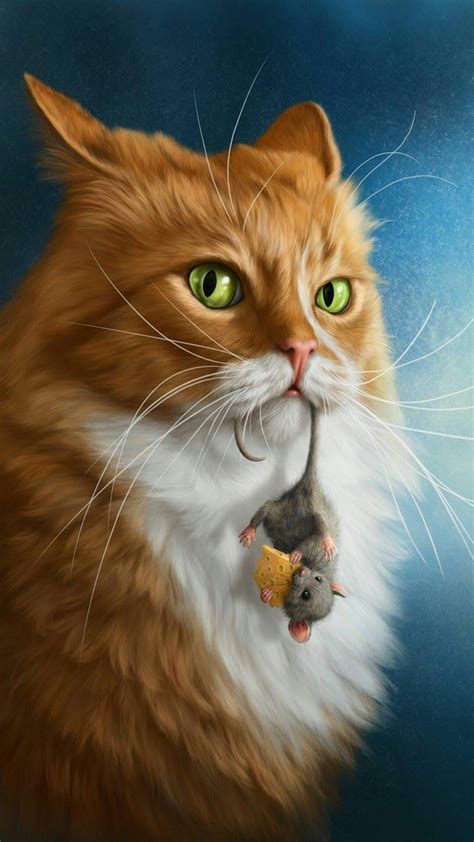 Enjoy our curated selection of 9326 cat wallpapers and backgrounds. Pin by Ekaterina Savina on GATOS | Cat art, Cats ...