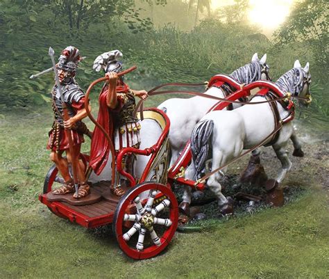 New Release Roman Chariot Carruajes De Caballos Guerreros Romanos