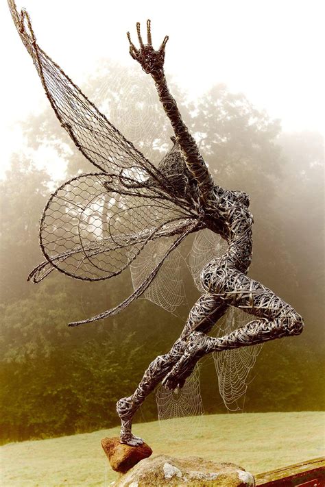 Fantasy Wire Sculptures By Robin Wight 11 Wire Art Sculpture