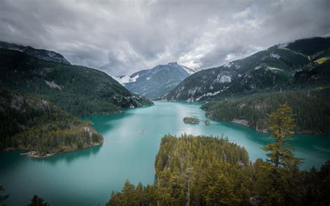 Download Wallpaper 3840x2400 Mountains Lake Aerial View Landscape
