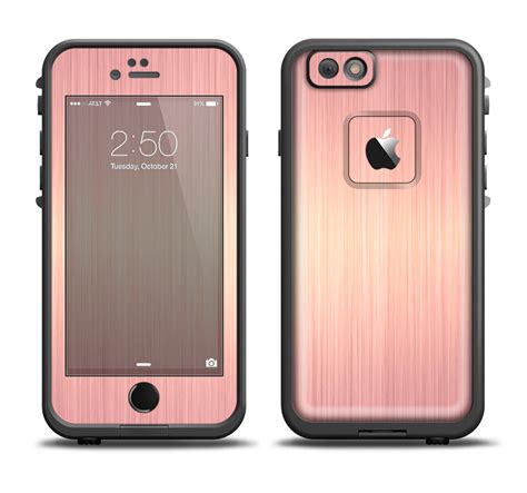 The Rose Gold Brushed Surface Apple Iphone 6 Lifeproof Fre Case Skin