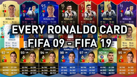 Every ronaldo card in fifa ultimate team history (fifa 09