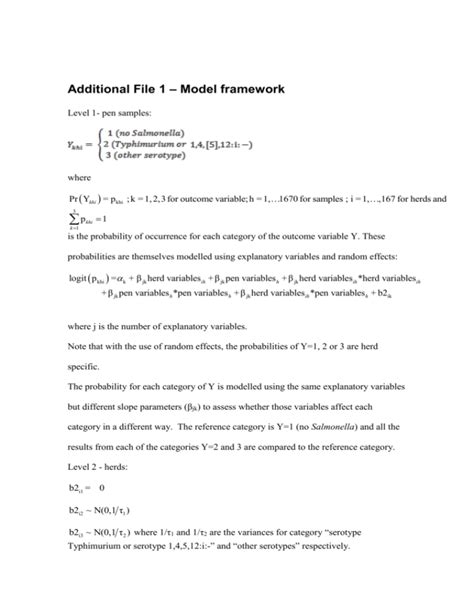 Additional File 1 Model Framework