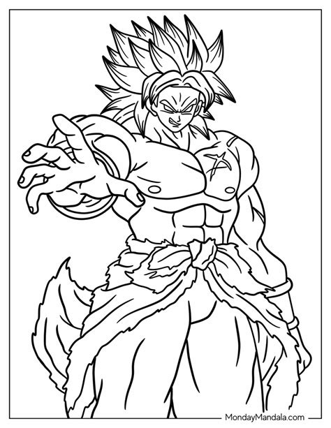 Broly Coloring Pages Free PDF Printables