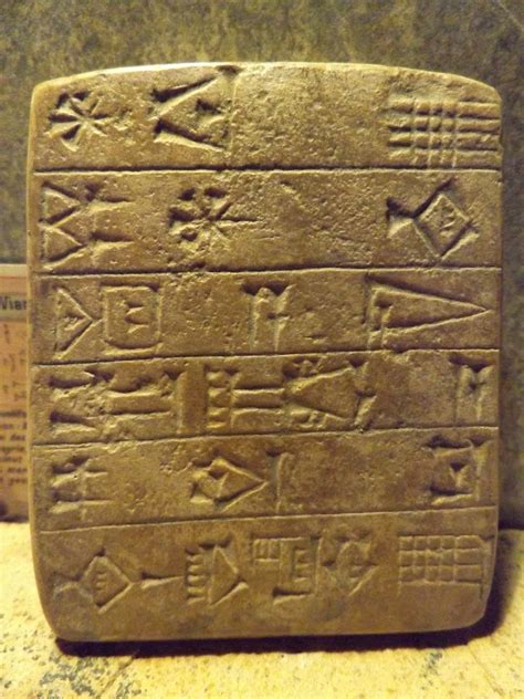 Sumerian Writing Cuneiform Tablet Of Gudea Document Replica