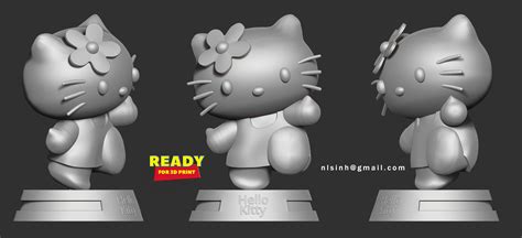 Hello Kitty 3d Model 3d Printable Cgtrader