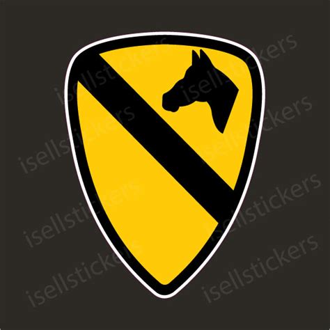 1st First Cavalry Division Army Crest Military Bumper Sticker Car