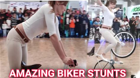 Biker Likeboss Girl Biker Performs Amazing Bike Stunts You Must