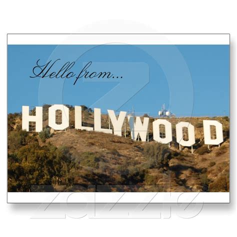 Hello From Hollywood Postcard Hollywood Postcard