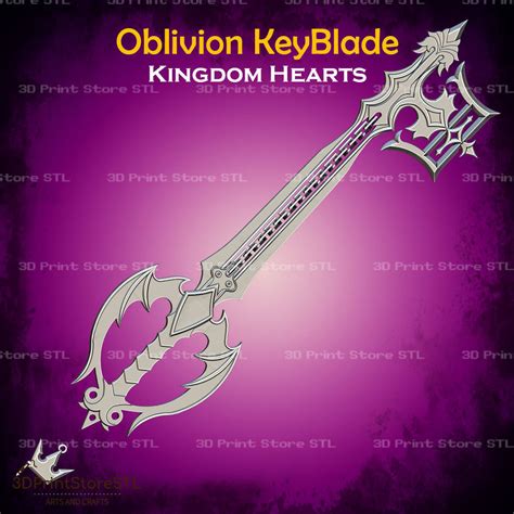 Oblivion Keyblade Cosplay Kingdom Hearts Stl File 3d Model 3d Printable Cgtrader