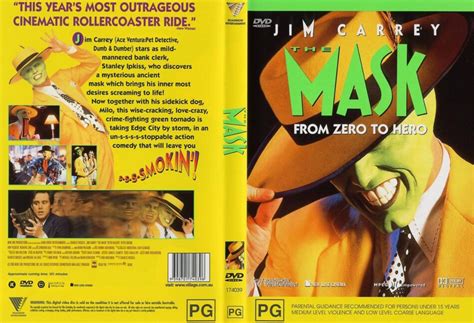 The Mask 1994 R4 Movie Dvd Cd Label Dvd Cover Front C