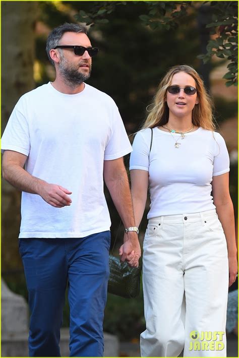 Photo Jennifer Lawrence Holds Hands Cooke Maroney Walk In The Park 14