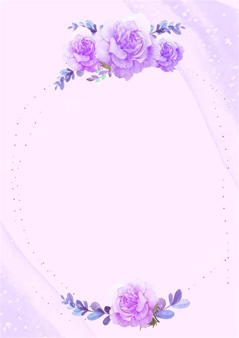 Purple Flower A Symbol Of Romance Page Border Background Word Template
