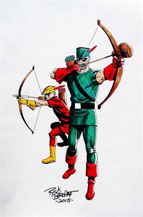 Green Arrow And Speedy By Rick Burchett Dc Comics Art Fun Comics