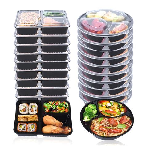 Buy Itugg Meal Prep Containers Reusable Set Of 20 Pcs 3 Compartment