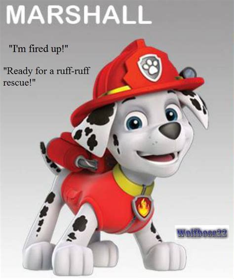 Marshall By Wolfboss22 On Deviantart Paw Patrol Pups Chase Paw Patrol