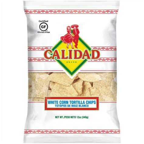 calidad white corn tortilla chips 12 oz metro market