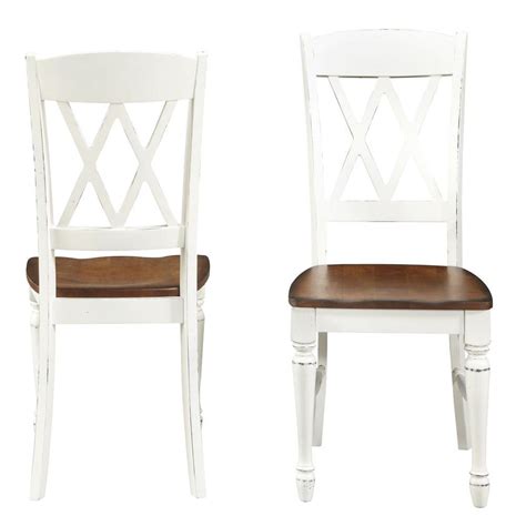 4.6 out of 5 stars. Home Styles Rubbed White Wood Double X-Back Dining Chair ...