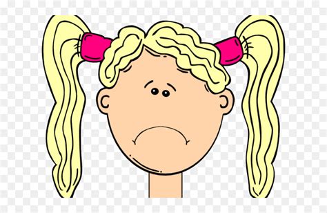 Blonde Girl Laughing Clipart Kid Sad Face Clipart Hd Png Download Vhv