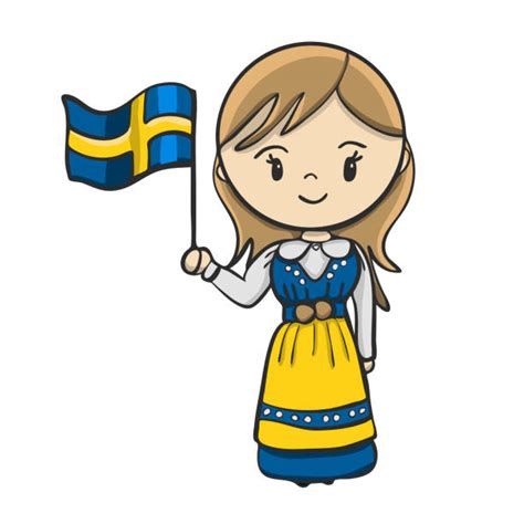 Best Traditional Swedish Clothing Illustrations Royalty Free Vector