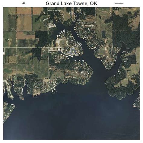 Aerial Photography Map Of Grand Lake Towne Ok Oklahoma