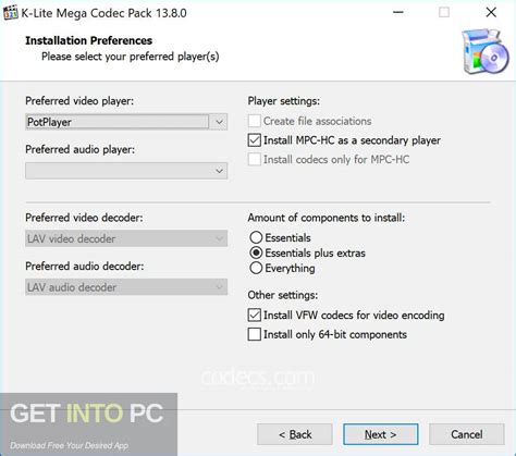 It is easy to use, but also very flexible with many options. K-Lite Mega Codec Pack 2019 Free Download
