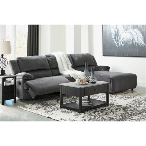 Signature Design By Ashley Clonmel Reclining Sectional With Pressback