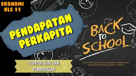 Contoh Soal Pendapatan Perkapita