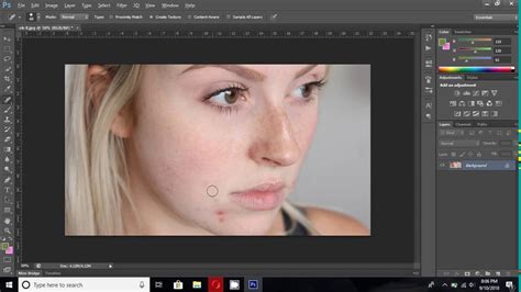 How To Use The Healing Brush Tool In Photoshop Youtube