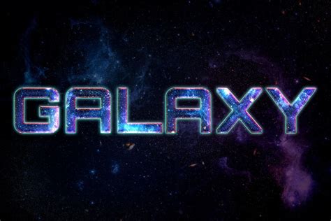Galaxy Word Typography Text On Galaxy Background Free Image By