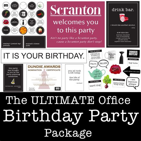 The Ultimate Office Birthday Party Printable Package In 2022 Office