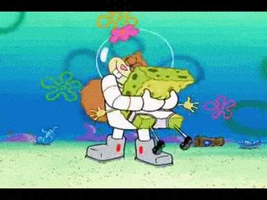 Spongebob And Sandy Kissing