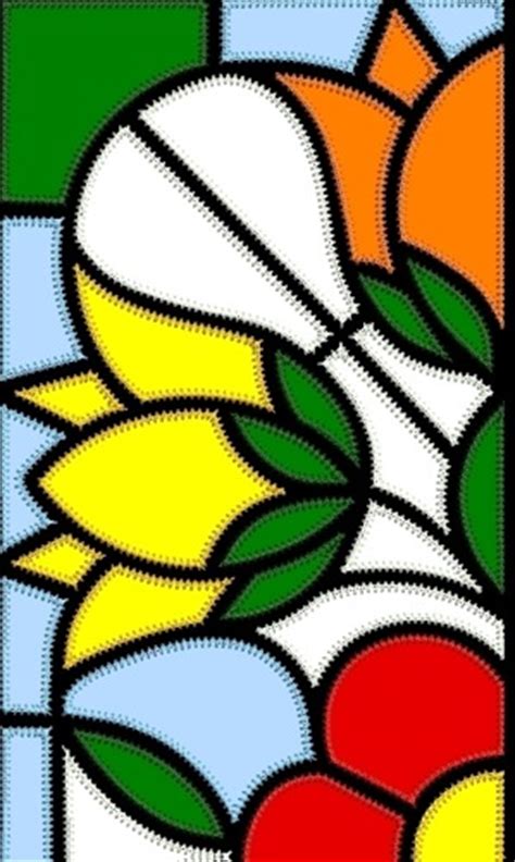Stained Glass Applique Flower Panel Advanced Embroidery Designs