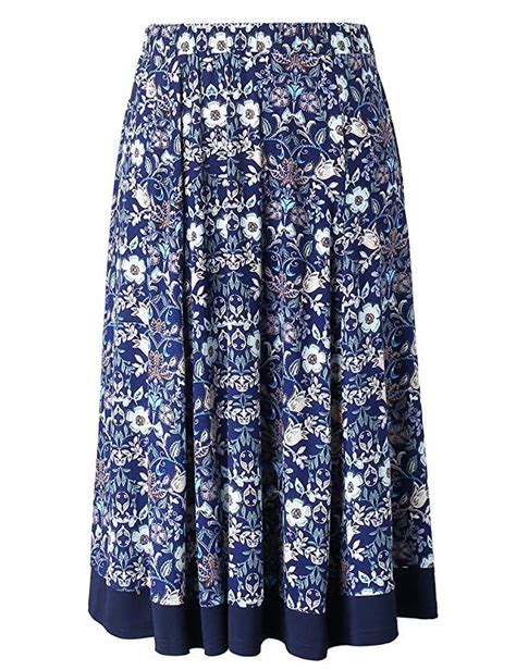 Chicwe Womens Plus Size Calf Length Flared Elastic Waist Skirt Casual And Work Skirt 1x